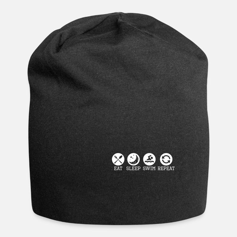 natation - Bonnet en jersey - noir