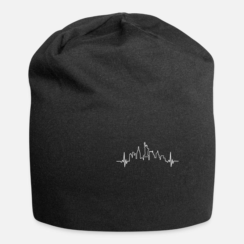 New York - Bonnet en jersey - noir