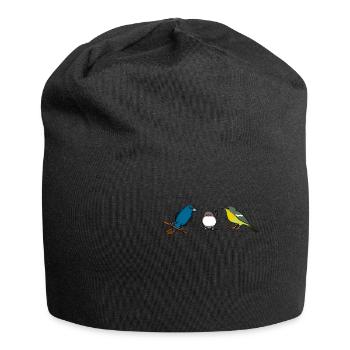 Vogel Natur Tiere Liebe Wellensittich Geschenk - Jersey-Beanie - Schwarz - Vorne
