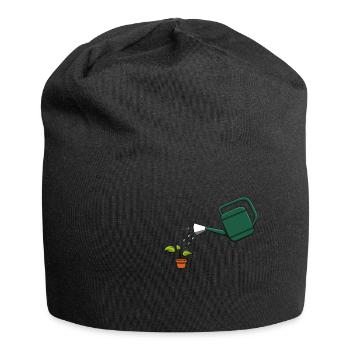 Garden gardening watering flowers plant - Jersey Beanie - black - Front