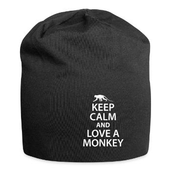 Affe - Jersey-Beanie - Schwarz - Vorne