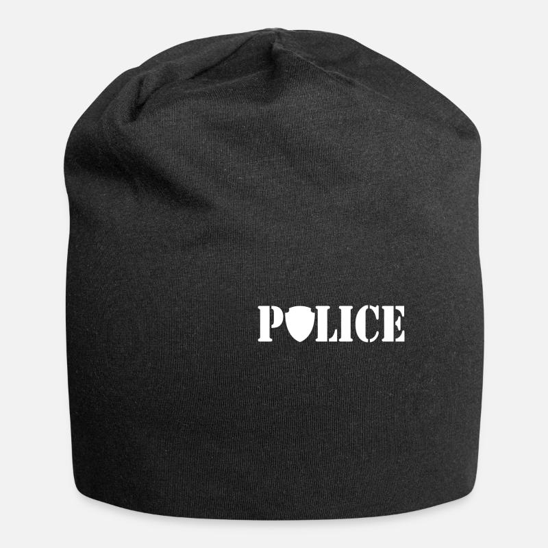 Polizei - Jersey-Beanie - Schwarz