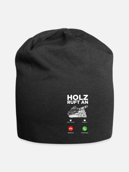 Holzfäller Waldarbeiter Holz machen Kettensäge - Jersey-Beanie - Schwarz