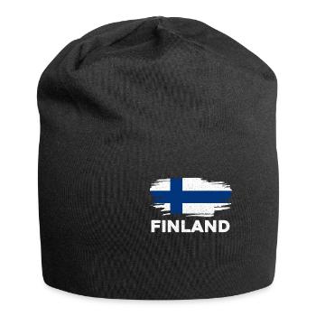 Finnland - Jersey-Beanie - Schwarz - Vorne