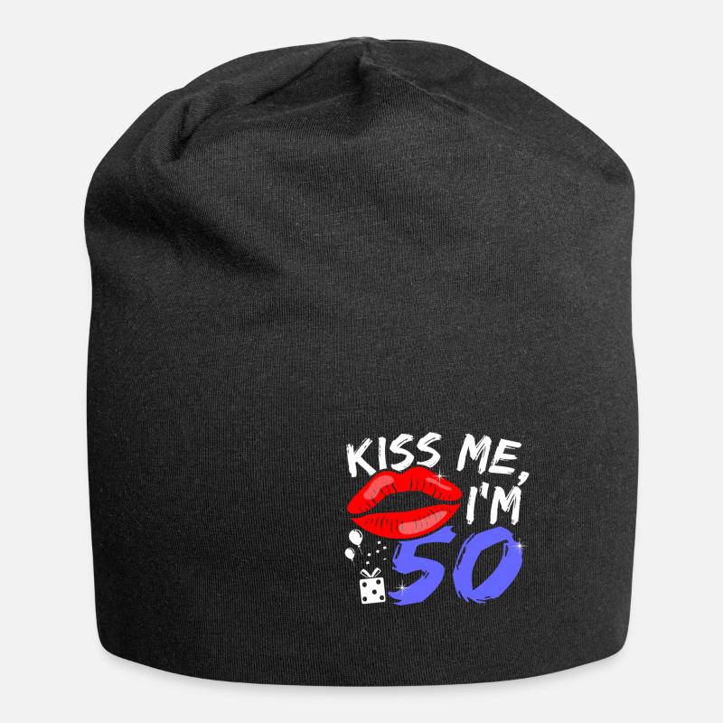 50th birthday - Jersey Beanie - black