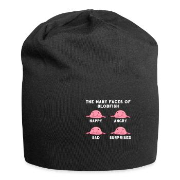 Blobfisch Gesichter Hässlicher Fisch Blob Ozean - Jersey Beanie - black - Front