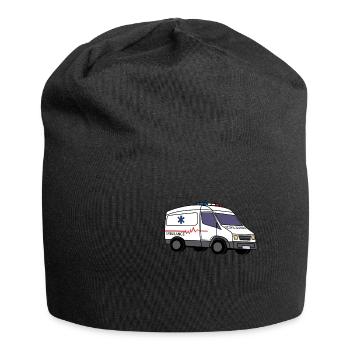 Krankenwagen Rettungsdienst Sanitäter Notarzt - Jersey-Beanie - Schwarz - Vorne