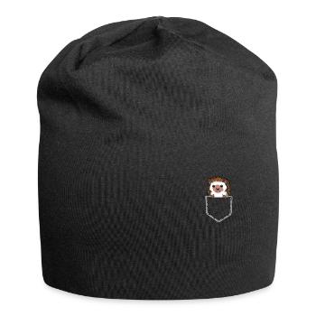 Hedgehog wild animal bag forest hedge forest animals gift - Jersey Beanie - black - Front