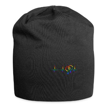 LGBT Gay Lesbisch Regebogen Ehe Gerechtigkeit Gesc - Jersey-Beanie - Schwarz - Vorne