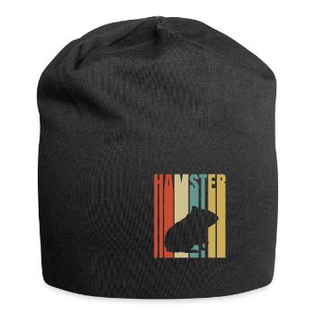 Hamster - Jersey-Beanie - Schwarz - Vorne