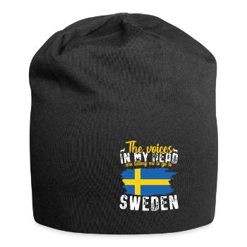 Schweden - Jersey-Beanie - Schwarz - Vorne