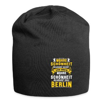 Berlin - Jersey-Beanie - Schwarz - Vorne