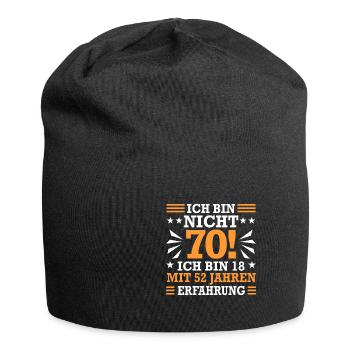 70. Geburtstag - Jersey-Beanie - Schwarz - Vorne