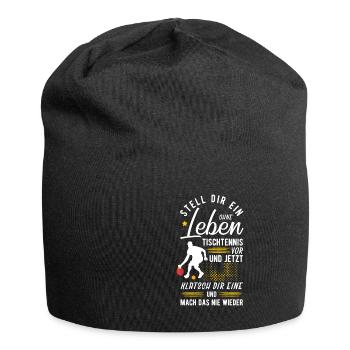 Tischtennis - Jersey-Beanie - Schwarz - Vorne