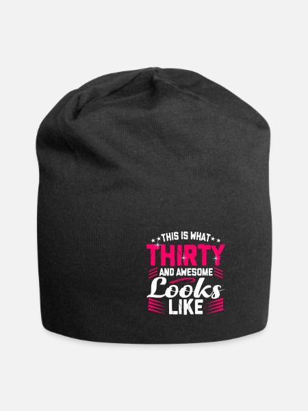 30th birthday - Jersey Beanie - black