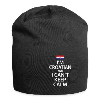 Kroatien - Jersey-Beanie - Schwarz - Vorne