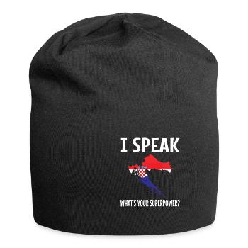 Kroatien - Jersey-Beanie - Schwarz - Vorne