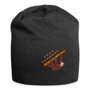 Kletterer Faultier Klettern Reisen Wild Camper - Jersey-Beanie - Schwarz - Vorne