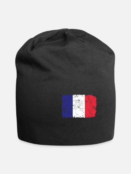 Frankreich - Jersey-Beanie - Schwarz