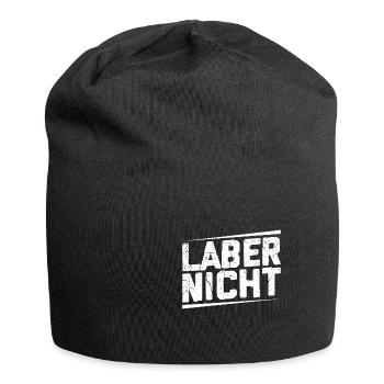 lustiger Spruch - Jersey-Beanie - Schwarz - Vorne