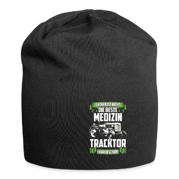 Farmer Bauer Landwirtschaft Geschenk Tracktor - Jersey-Beanie - Schwarz - Vorne