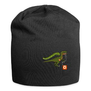 Dinosaur Flossoraptor soie dentaire dentiste - Bonnet en jersey - noir - Devant