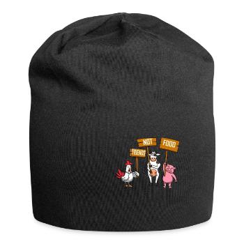 Friends Not Food Food Vegan Vegetarian Plant - Jersey Beanie - black - Front