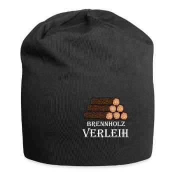 Brennholz Verleih Lustiger Spruch Holz Verbrennen - Jersey-Beanie - Schwarz - Vorne
