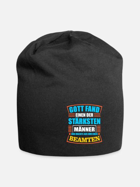 Beamter - Jersey-Beanie - Schwarz