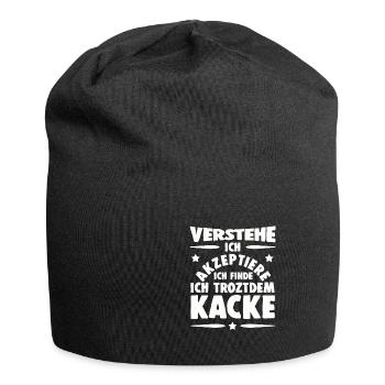 Scheiße Doof Dumm Dumme Welt Lustiger Spruch Dumme - Jersey-Beanie - Schwarz - Vorne