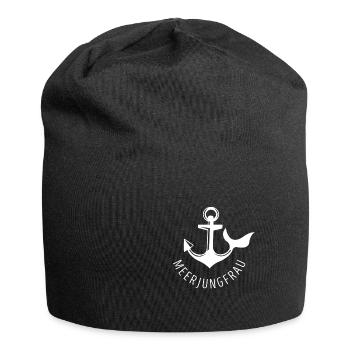 Meerjungfrau - Jersey-Beanie - Schwarz - Vorne