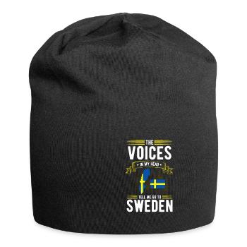 Schweden - Jersey-Beanie - Schwarz - Vorne