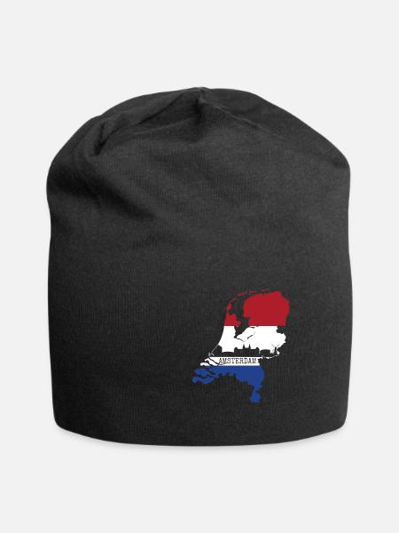 Amsterdam - Jersey-Beanie - Schwarz