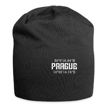Prag Tschechien - Jersey-Beanie - Schwarz - Vorne