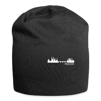 Prag Tschechien - Jersey-Beanie - Schwarz - Vorne