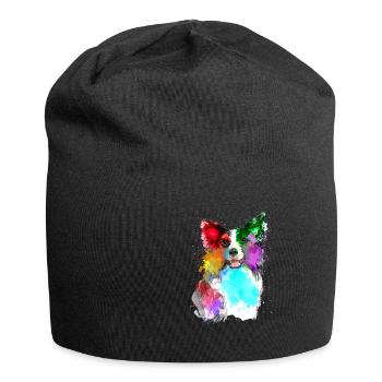 Border Collie - Jersey Beanie - black - Front