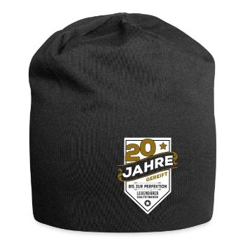 20. Geburtstag - Jersey-Beanie - Schwarz - Vorne