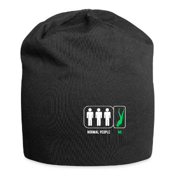 Schwimmen Tauchen Taucher Tauchunterricht Geschenk - Jersey-Beanie - Schwarz - Vorne