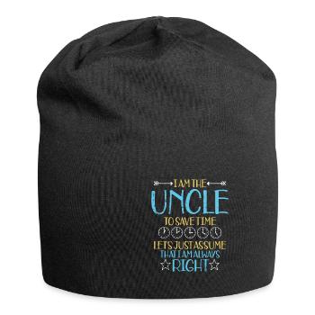 Onkel - Jersey-Beanie - Schwarz - Vorne
