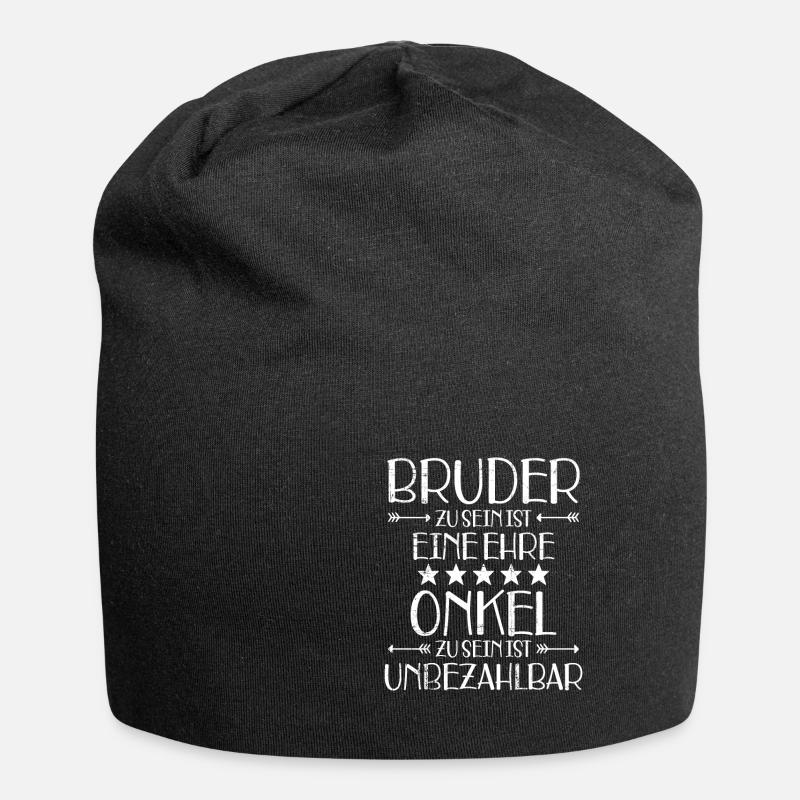 Onkel - Jersey-Beanie - Schwarz