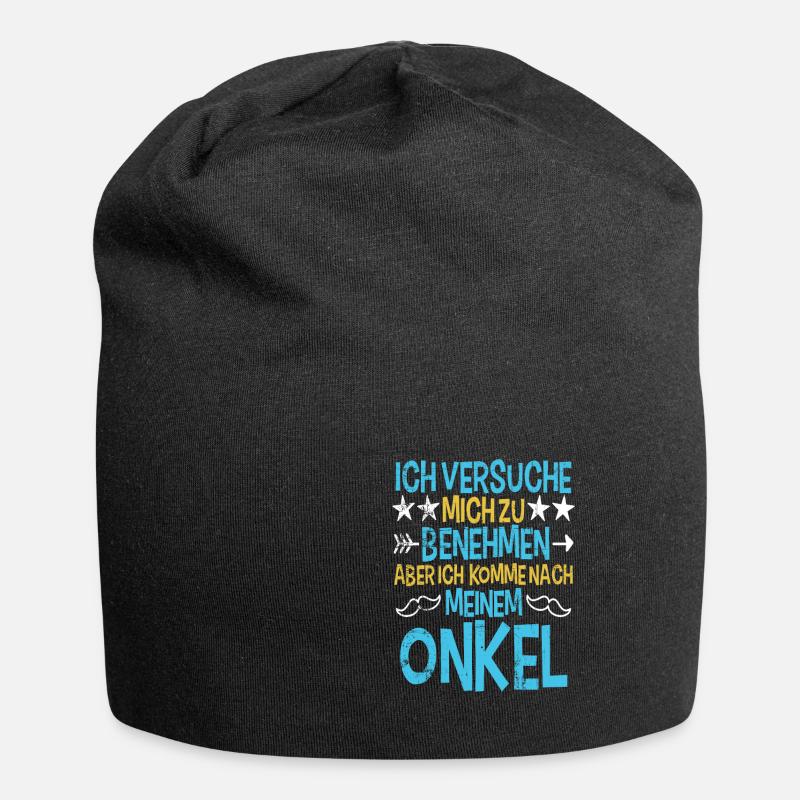 Onkel - Jersey-Beanie - Schwarz
