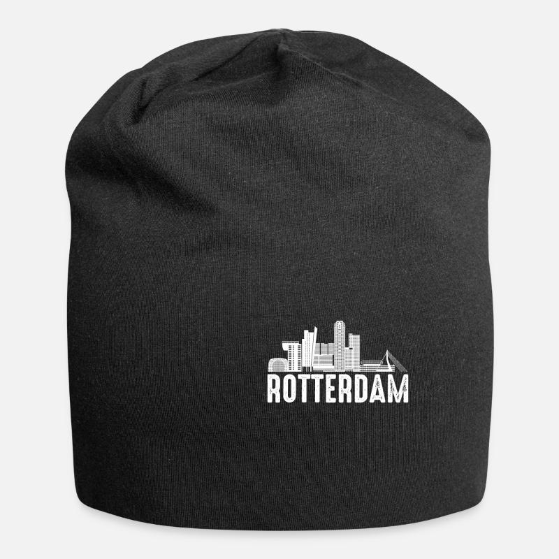 Rotterdam - Jersey-Beanie - Schwarz