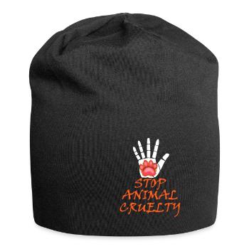 La torture des animaux Droits des animaux Bien-être animal Amour Cadeau - Bonnet en jersey - noir - Devant
