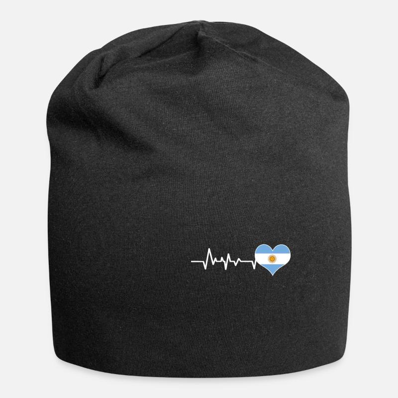 Argentinien - Jersey-Beanie - Schwarz