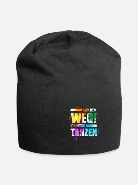 lustiger Spruch - Jersey-Beanie - Schwarz