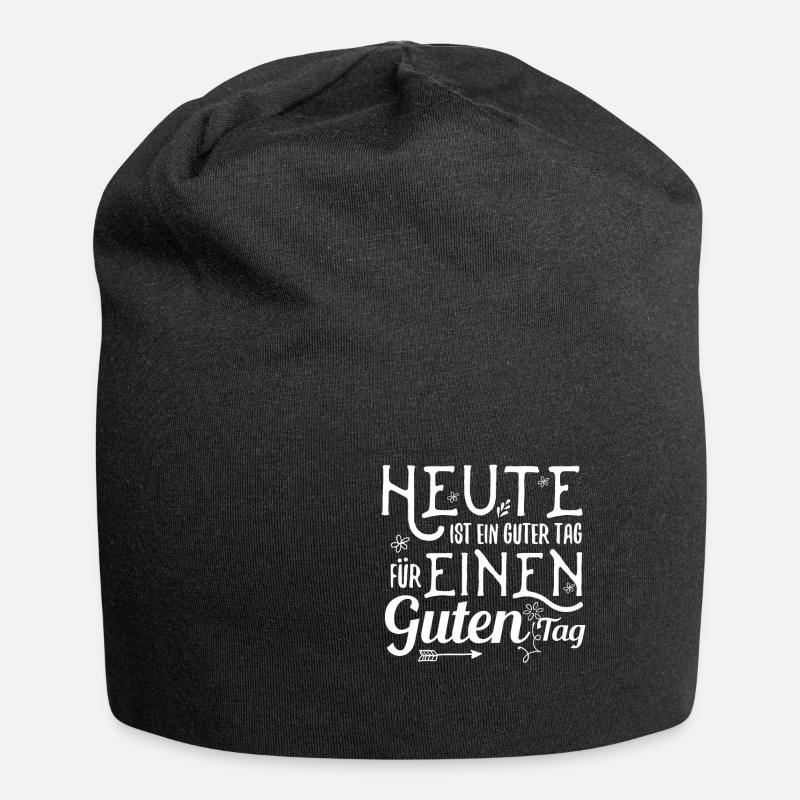 lustiger Spruch - Jersey-Beanie - Schwarz