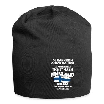 Finnland - Jersey-Beanie - Schwarz - Vorne