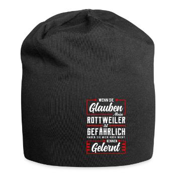 Rottweiler - Jersey-Beanie - Schwarz - Vorne