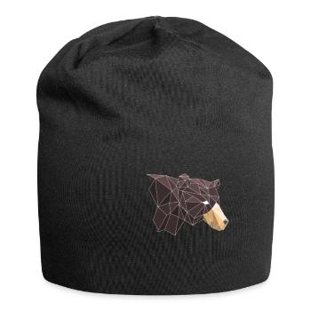 Bear Bear Polygon Brown Bear Grizzly Camping - Jersey Beanie - black - Front