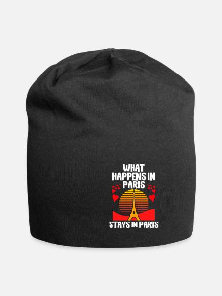 Paris - Jersey-Beanie - Schwarz